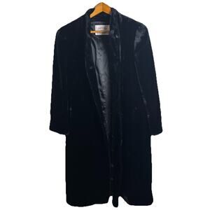Vintage Intrigue A Luxury Fabric By Glenoit Black Faux Fur Coat Size M